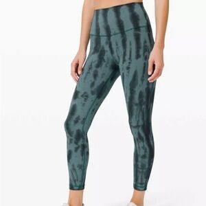 Lululemon Wunder Train 25" • Size 8 • Graphite Grey Desert Teal
